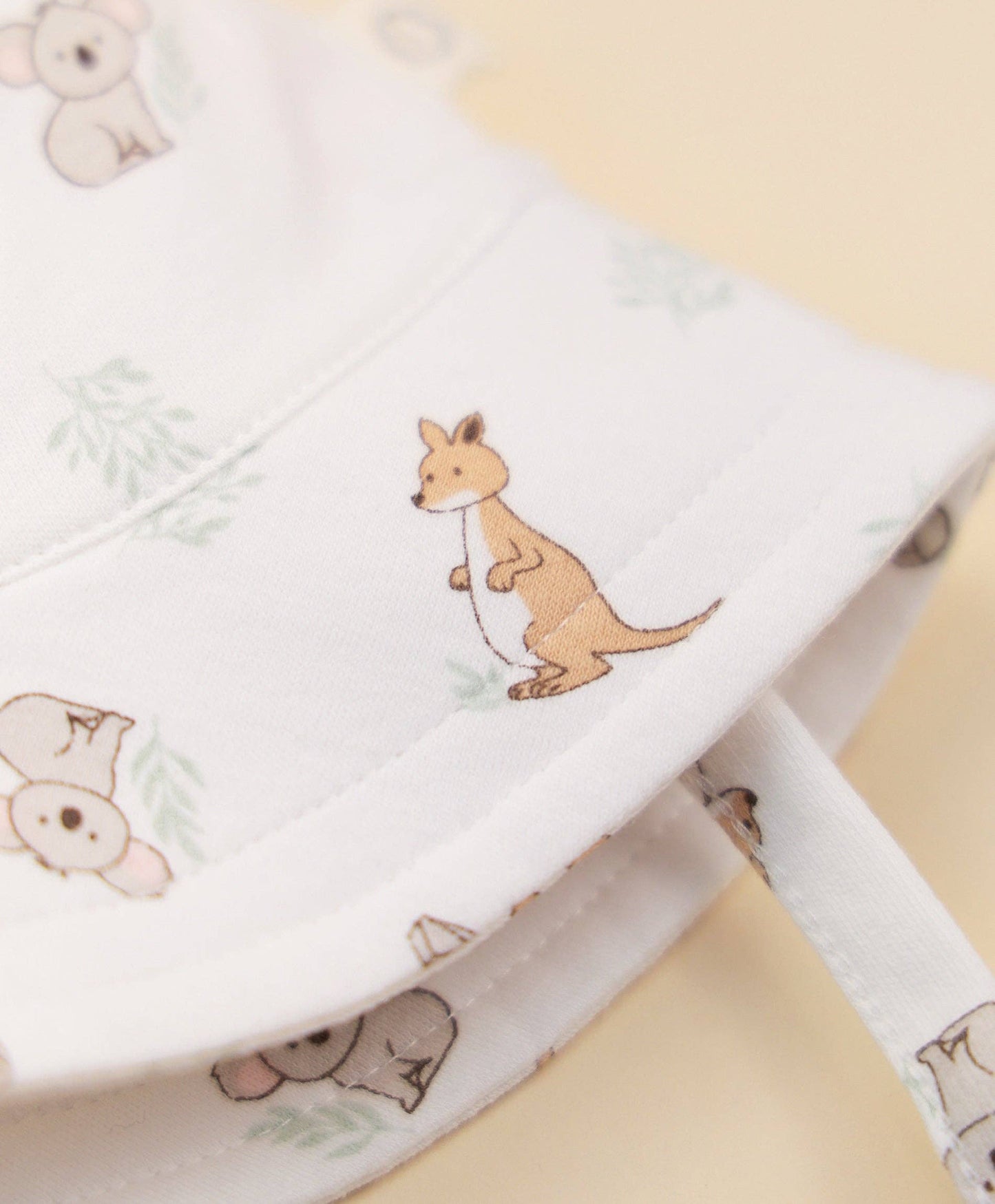 Lūmmi in Colour Babywear - Organic Cotton Sun Hat - Kangaroo & Koala