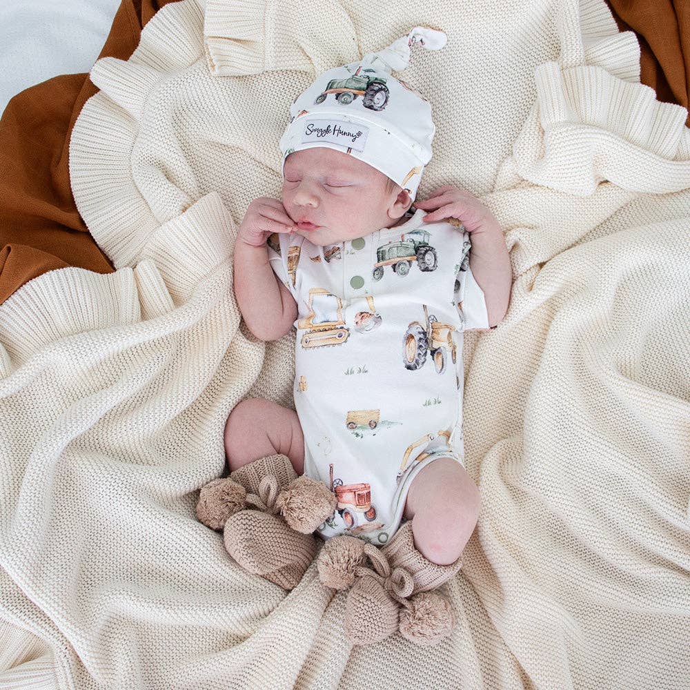 Snuggle Hunny - Hazelnut Organic Cotton Knit Booties