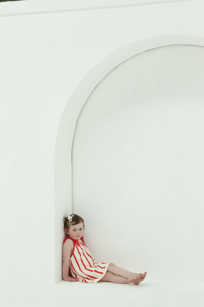 FRECKLES the label - Pre-Order Pointelle Knit Girls Tie Dress | Bow