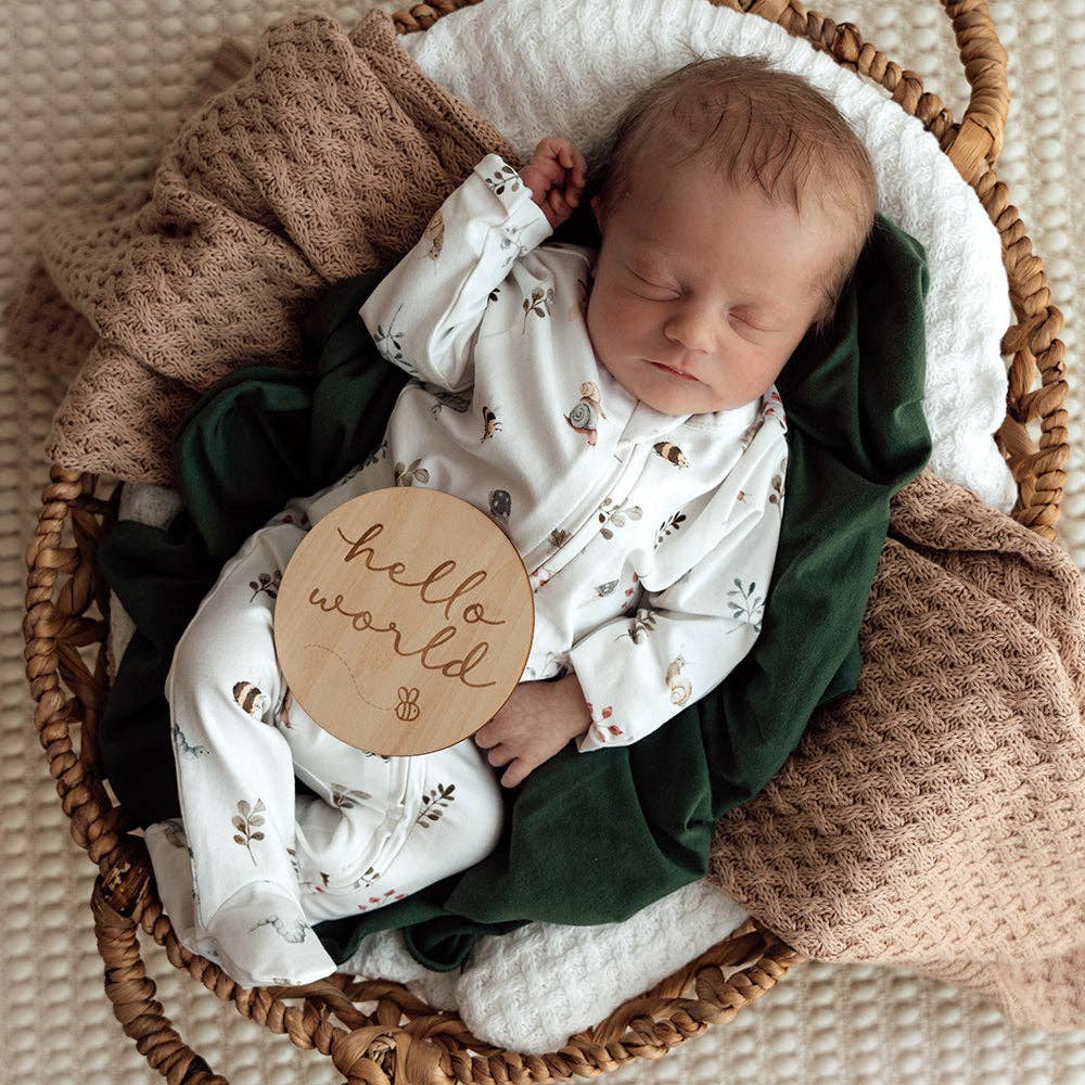 Snuggle Hunny - Garden Friends Organic Snuggle Sleepsuit Zip Footie