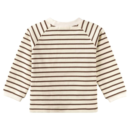 Designer Kidz - Jack Rib Stripe Top - Chestnut
