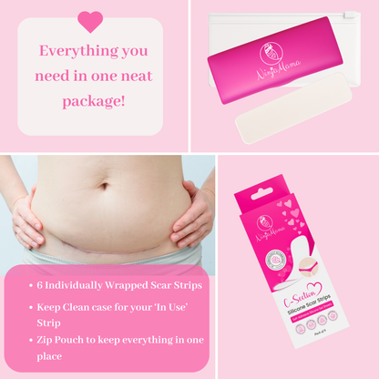 Ninja Mama - Transparent C-Section Silicone Scar Strips - Pack of 6