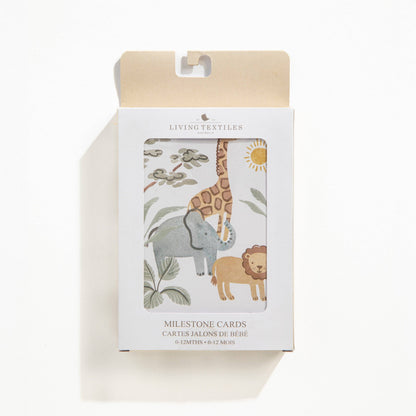 Living Textiles - Milestone Cards - Wild Safari