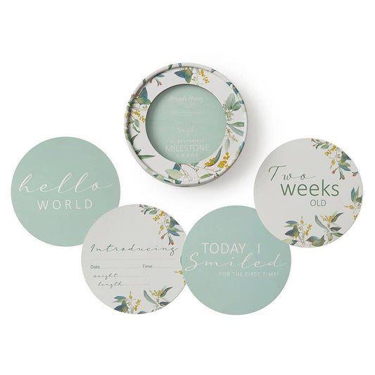 Snuggle Hunny - Eucalypt & Sage Reversible Milestone Cards