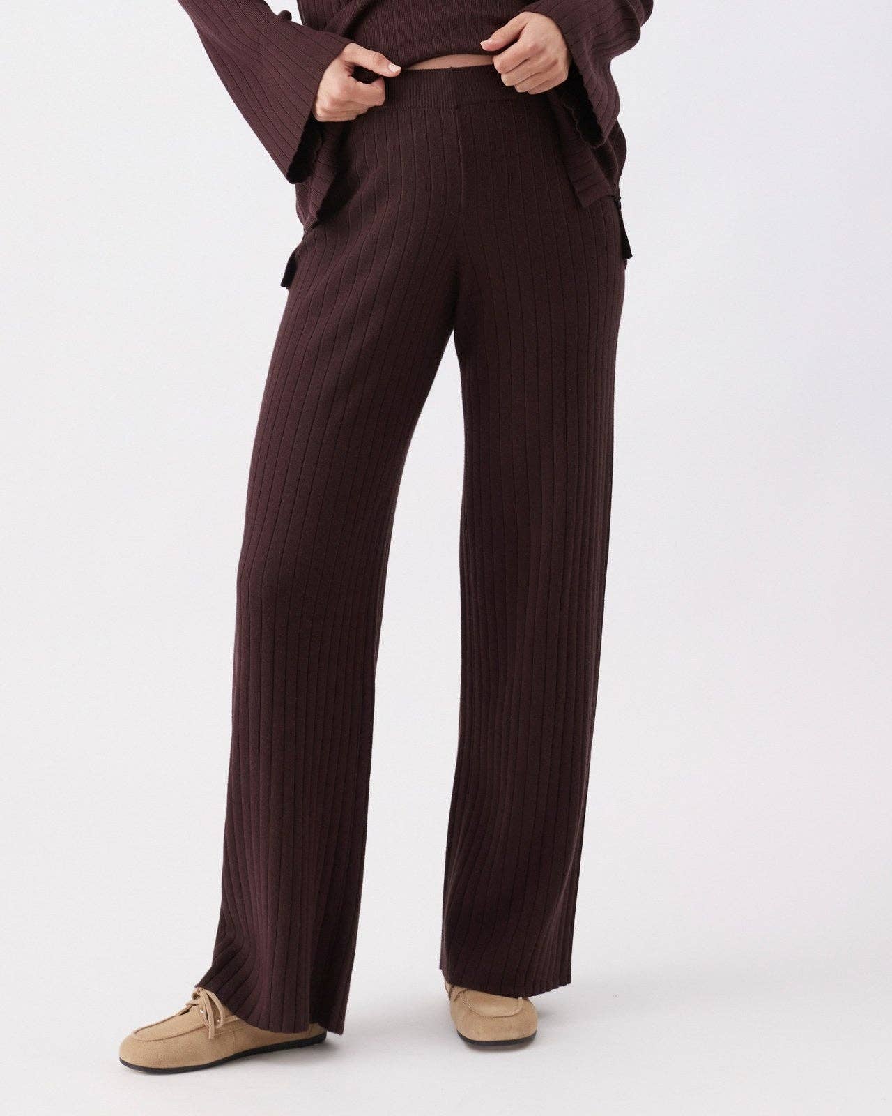 Ripe Maternity - Dallas Rib Knit Pant Cocoa