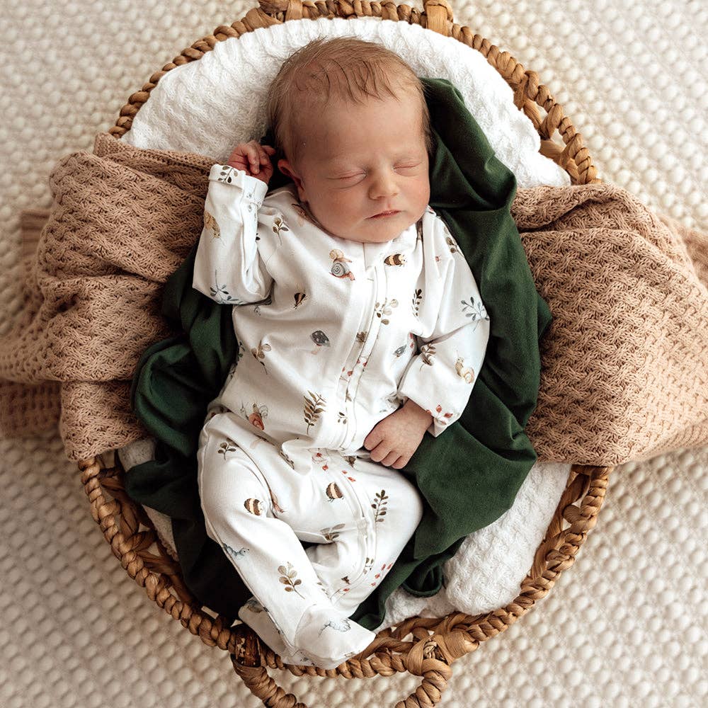 Snuggle Hunny - Garden Friends Organic Snuggle Sleepsuit Zip Footie