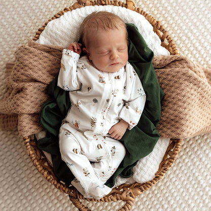 Snuggle Hunny - Garden Friends Organic Snuggle Sleepsuit Zip Footie