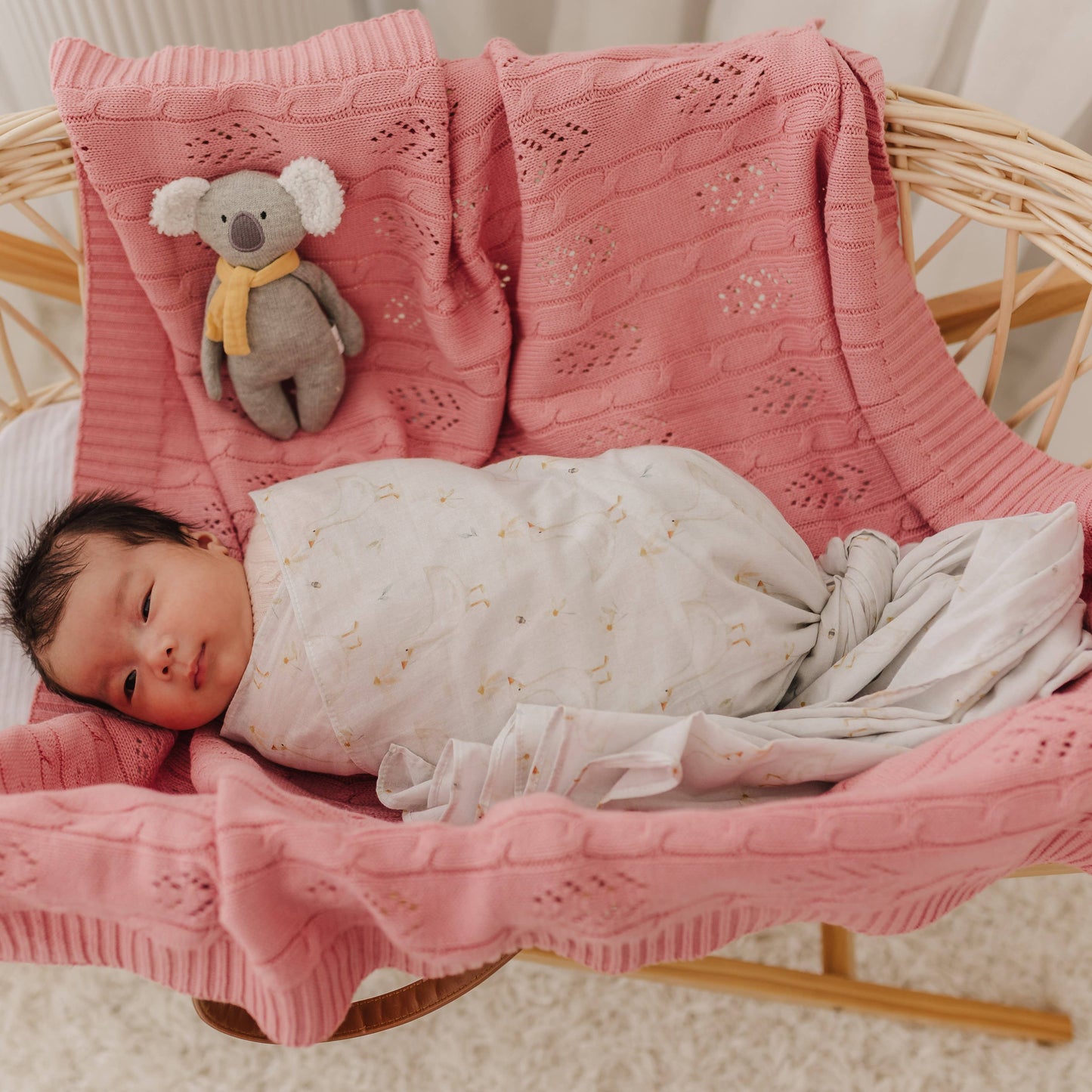 Emotion & Kids - Gwen the Goose Muslin Wrap & Buttermilk Pram Clip Set