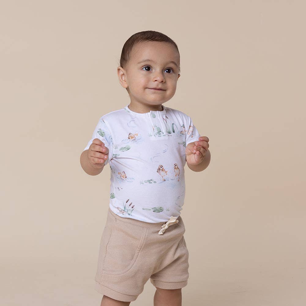Snuggle Hunny - Duck Pond Short Sleeve Organic Bodysuit
