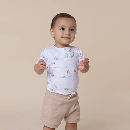 Snuggle Hunny - Duck Pond Short Sleeve Organic Bodysuit