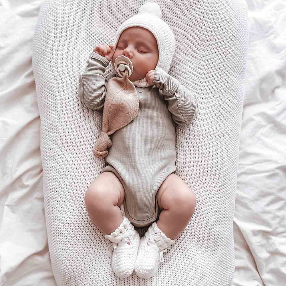 Snuggle Hunny - Ivory Merino Wool Bonnet & Bonnets
