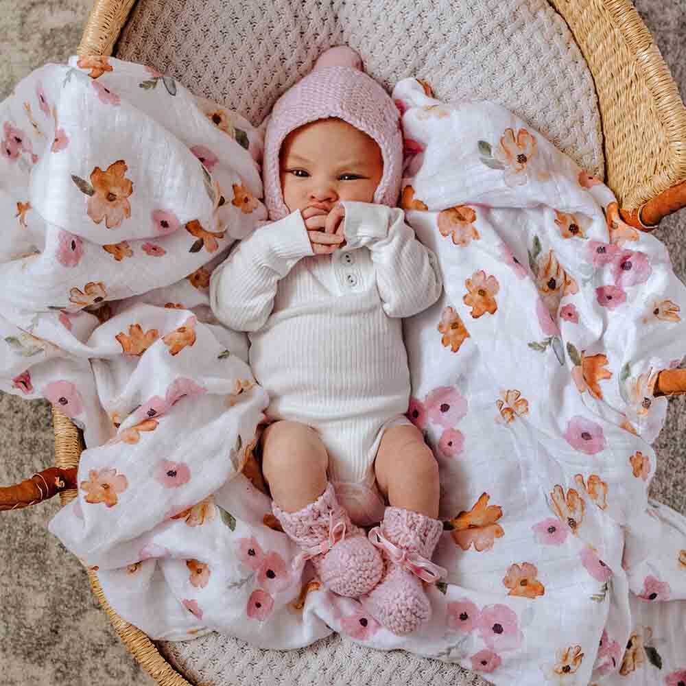 Snuggle Hunny - Pink Merino Wool Bonnet & Bonnets
