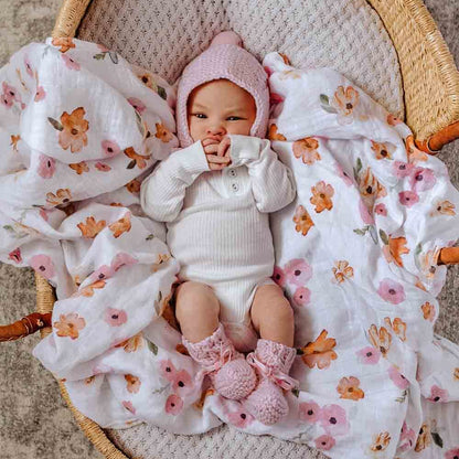 Snuggle Hunny - Pink Merino Wool Bonnet & Bonnets