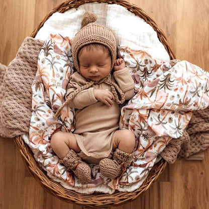 Snuggle Hunny - Fawn Merino Wool Bonnet & Bonnets