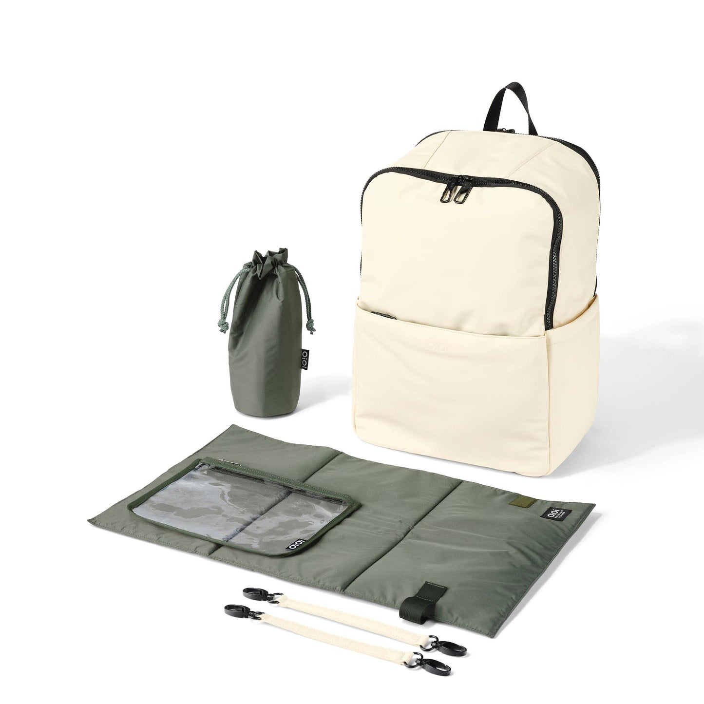 OiOi - Multitasker Nappy Backpack - White Weatherproof