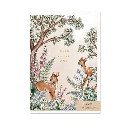 Typoflora - Deer Baby Card