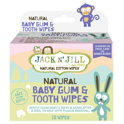 Jack N' Jill Kids - Natural Baby Gum & Tooth Wipes - 25 Pack