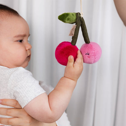 Cherries stroller toy detail