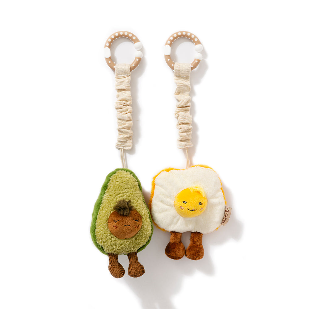 Living Textiles Mini Market Brunch Stroller Toys Avocado & Egg on Toast
