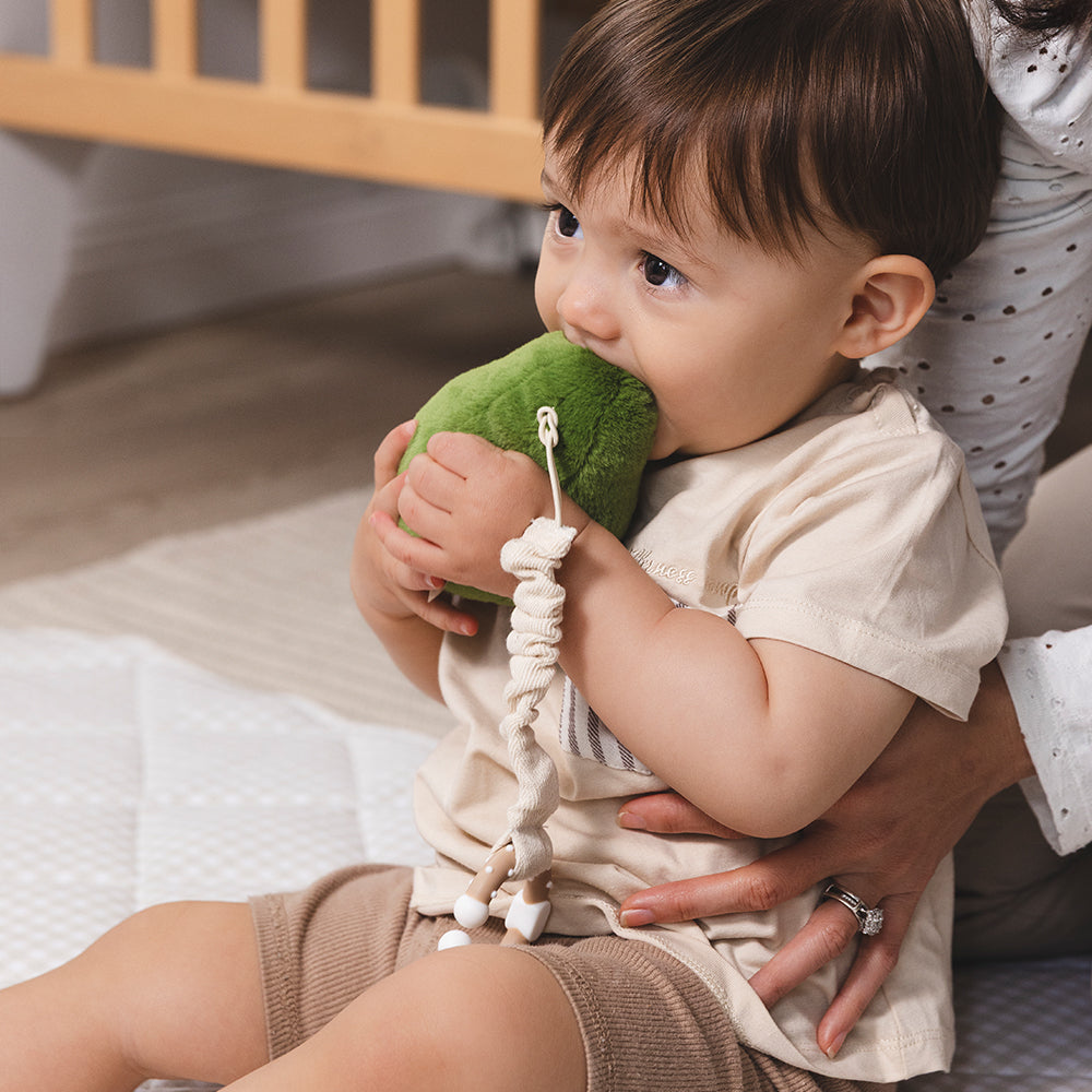 Egg on toast stroller toy detail