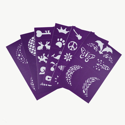 Oh Flossy - Oh Flossy Reusable Adhesive Face Paint & Makeup Stencils - Purple
