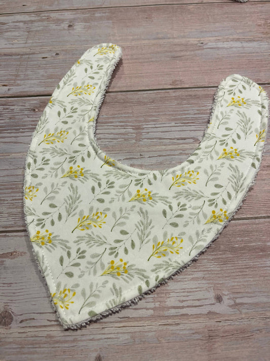 Finished with a Kiss - Dribble Bib, Bandanna Bib, Baby Bib - Olive