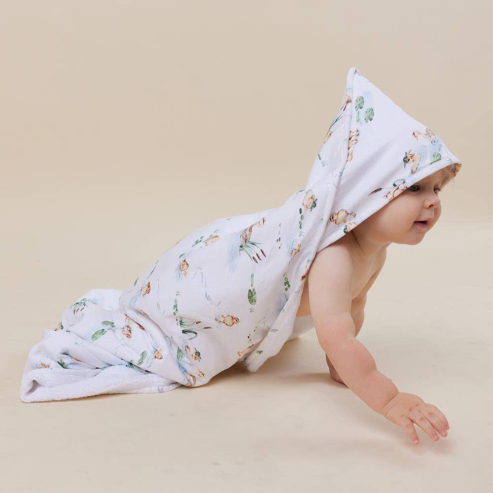 Snuggle Hunny - Duck Pond Organic Hooded Baby Towel