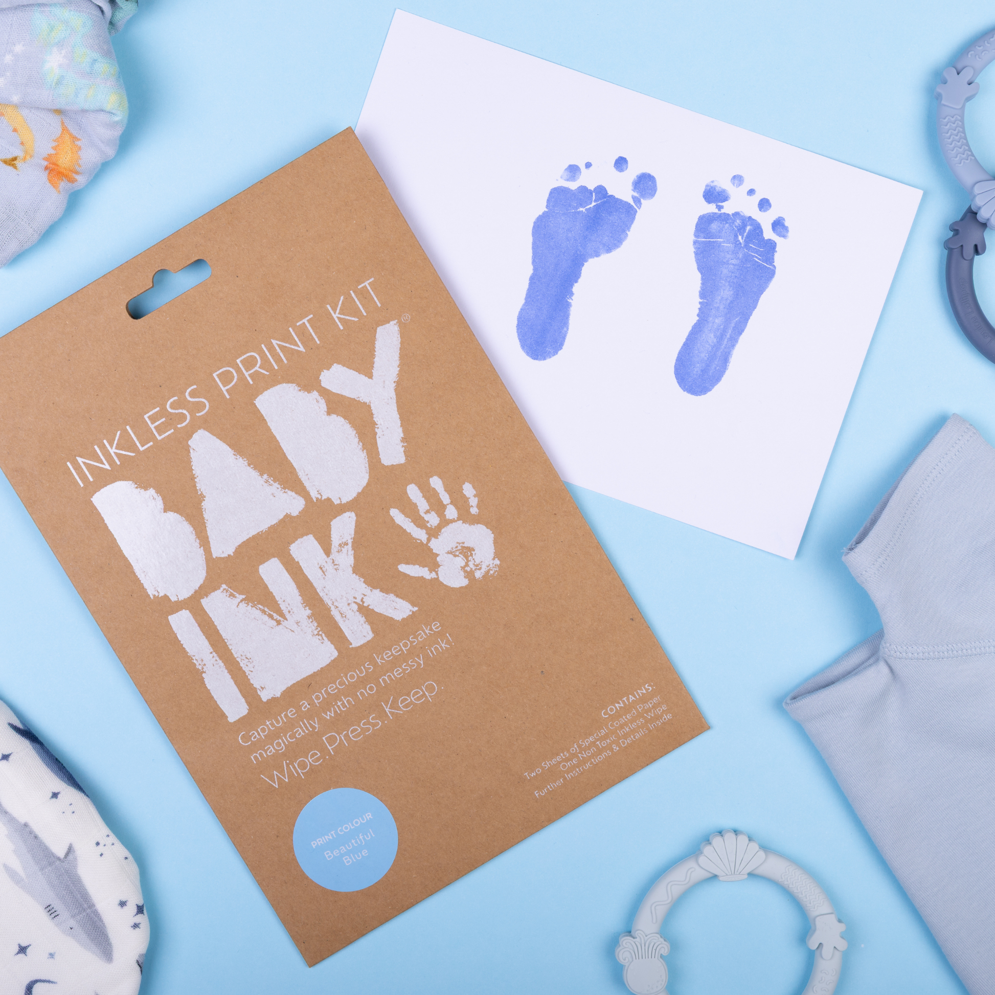 BABYink Frame Beautiful Blue detail