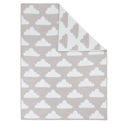 Living Textiles - Chenille Blanket - Grey Clouds