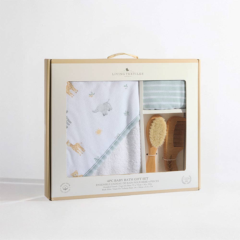 Living Textiles - 4pc Baby Bath Gift Set - Roam & Roar