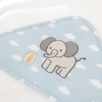 Living Textiles - Organic Hooded Towel - Elephant Playtime