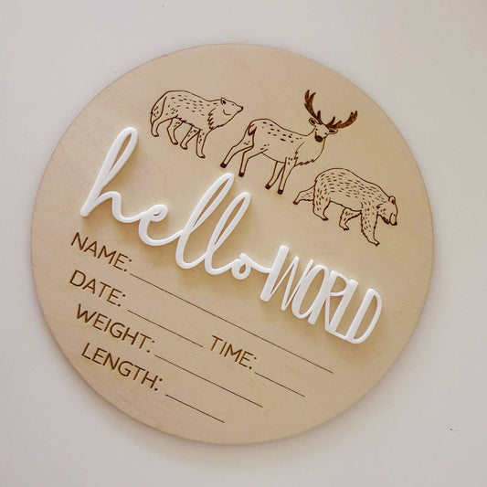 Timber Tinkers - Hello World Woodland Animals