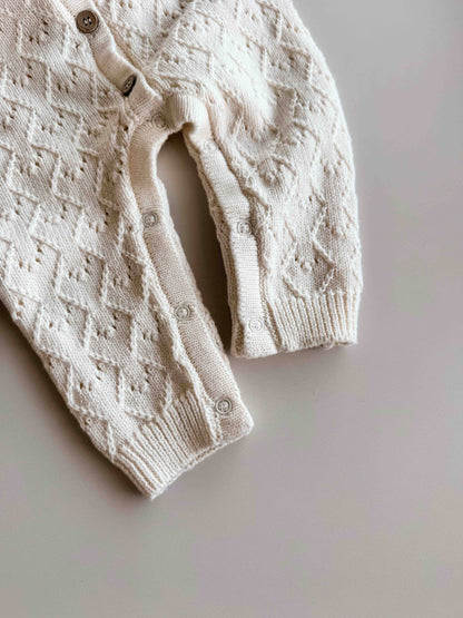 FRECKLES the label - Mila Pointelle Full Romper | Snow