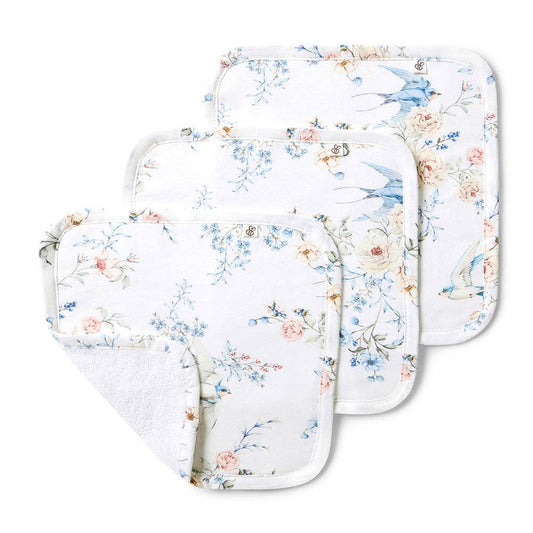 Snuggle Hunny - Sweet Swallows Organic Wash Cloths - 3 Pack