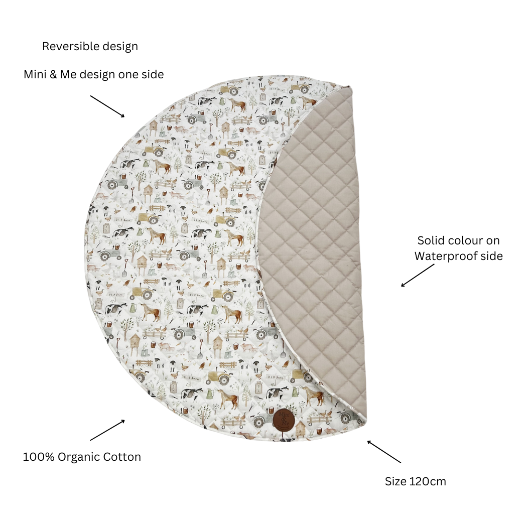 Cuddle Bug & Co - Cuddle Bug & Co Padded Waterproof Playmat Farm Life