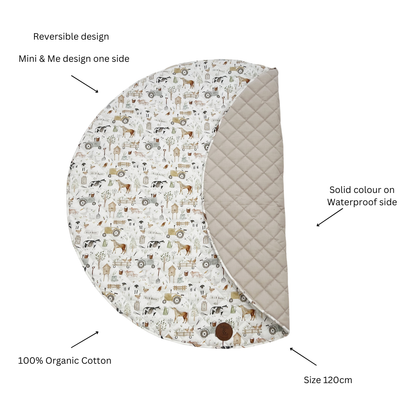Cuddle Bug & Co - Cuddle Bug & Co Padded Waterproof Playmat Farm Life