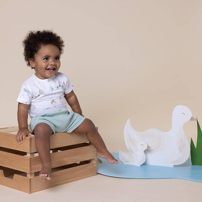 Snuggle Hunny - Duck Pond Short Sleeve Organic Bodysuit