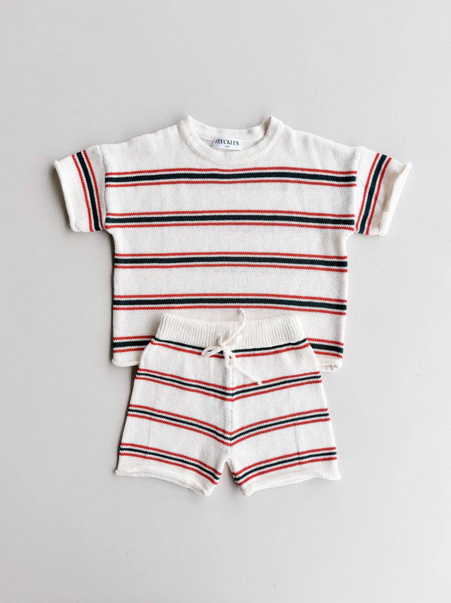 FRECKLES the label - Pre-Order Retro Stripe Knit SET | Double Stripe