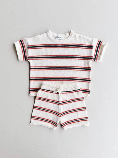 FRECKLES the label - Pre-Order Retro Stripe Knit SET | Double Stripe