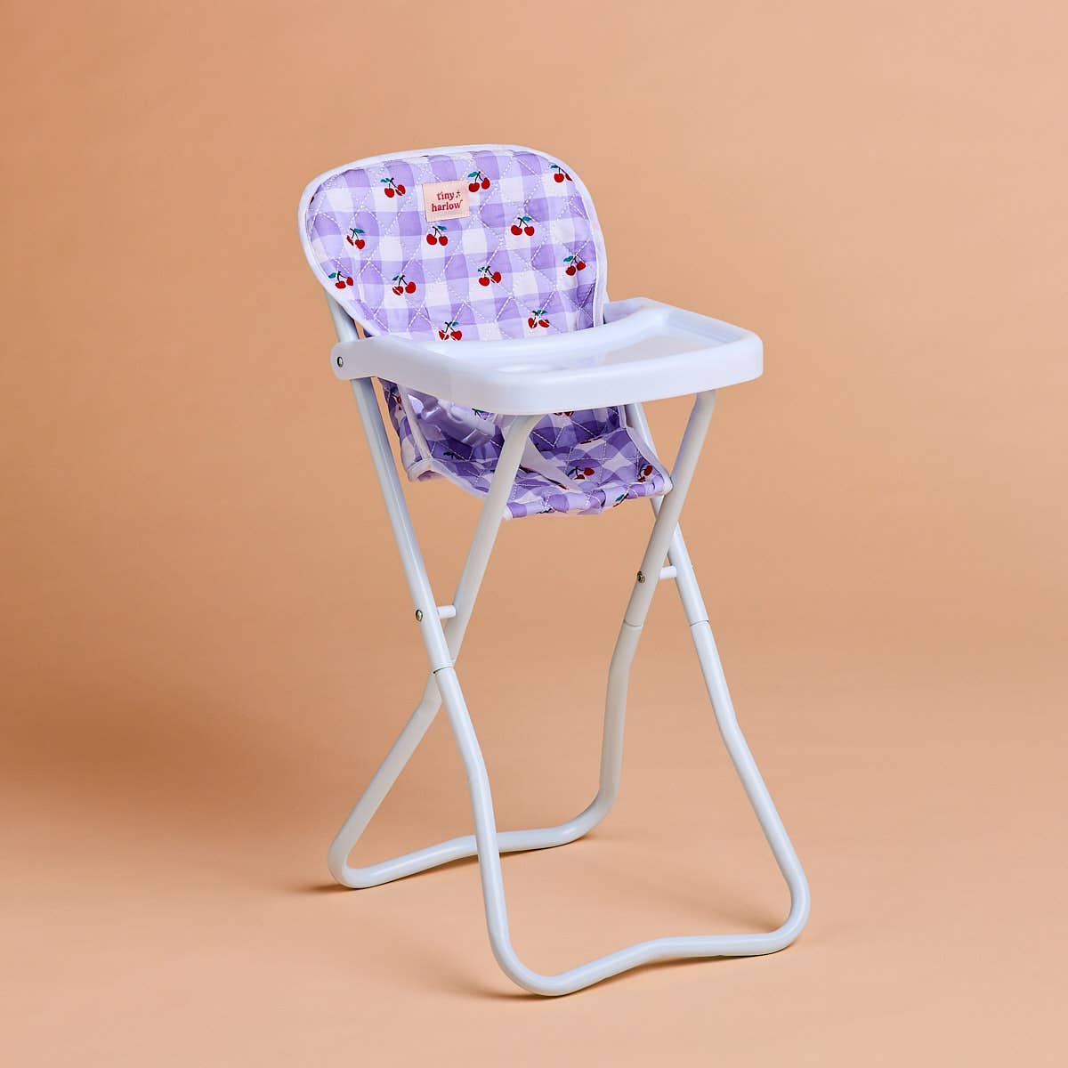 Tiny H - Tiny Harlow Doll Highchair - Cherry Gingham