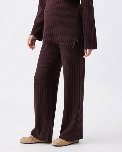 Ripe Maternity - Dallas Rib Knit Pant Cocoa