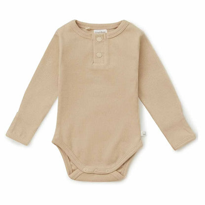 Snuggle Hunny - Pebble Long Sleeve Organic Bodysuit