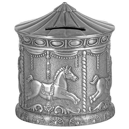 Pewter Plate Carousel Money Bank