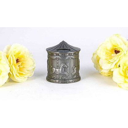 Pewter Plate Carousel Money Bank