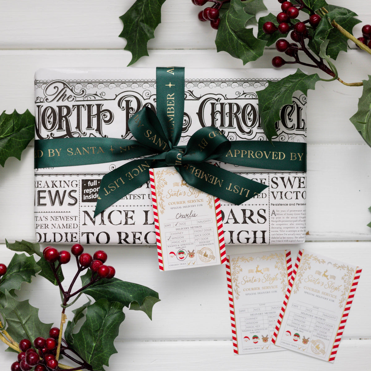 Black Bow Studio - Santa's Sleigh Express Christmas Gift Tags - Set of 6
