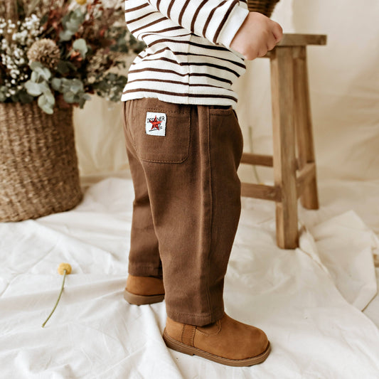 Designer Kidz - Theo Twill Pants - Chocolate