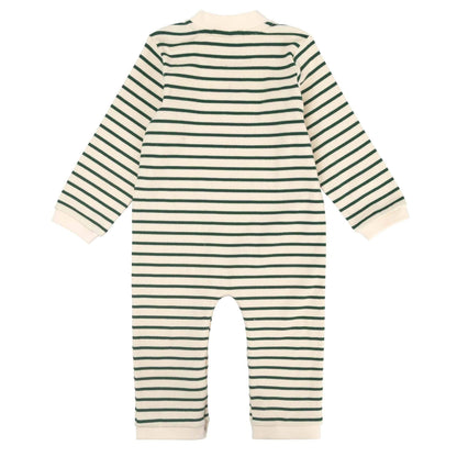 Designer Kidz - Jack Rib Stripe Romper - Forest Green
