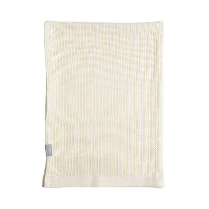 Living Textiles - Bassinet Cotton Cellular Blanket - Natural White