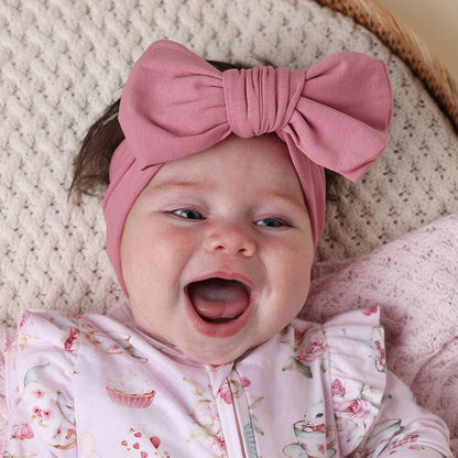 Snuggle Hunny - Jewel Pink Organic Oversized Bow