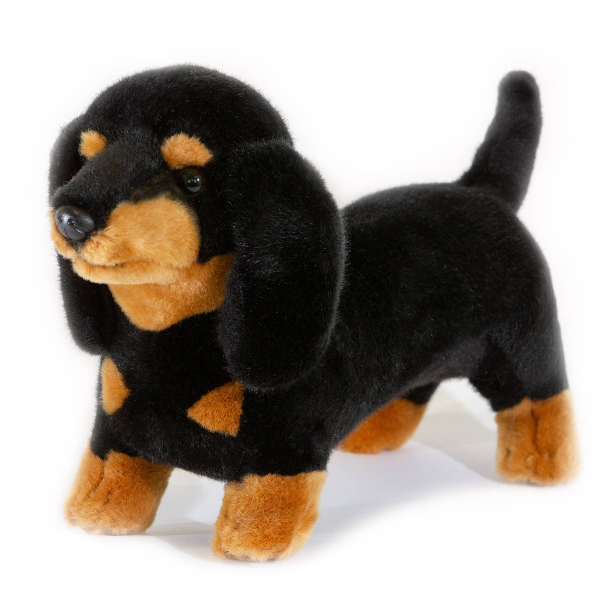 Bocchetta Plush Toys - Buddy - Black and Tan Dachshund Plush Toy, 36cm/14"